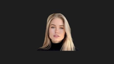 a woman with blonde hair