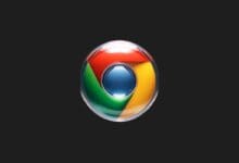 a colorful logo on a black background