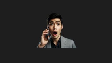 a man holding a phone to his ear